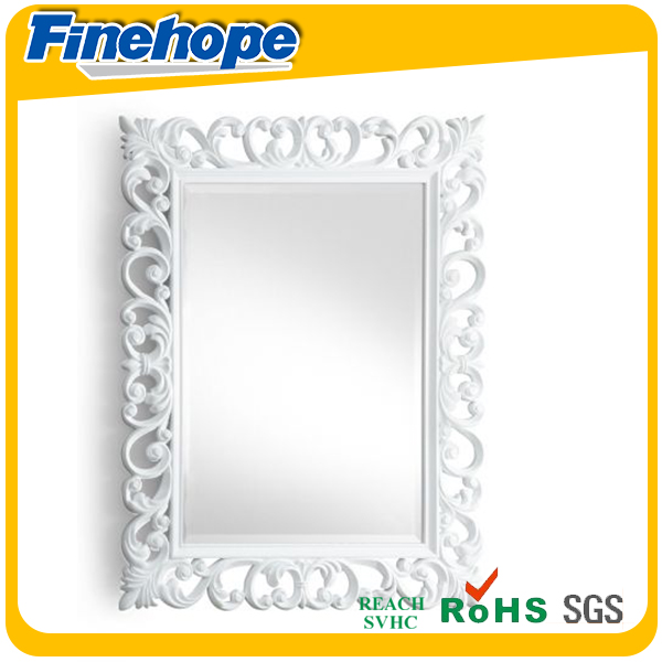 Faux houten spiegel frame, frame spiegel, schilderen frame foto frames, hoge kwaliteit PU frame, muur frame China leverancier