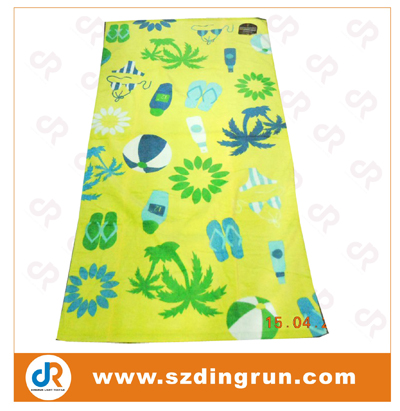 reactive printed beach towel