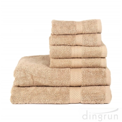 100% Cotton 6 Piece Towel Set Bath Towel Hand Towel Wash Towel