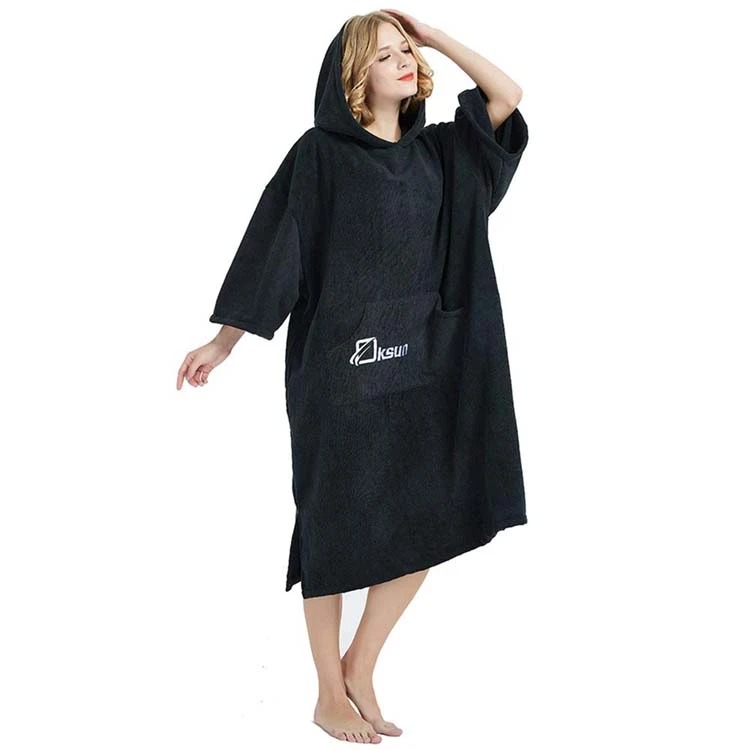 Asciugamano con cappuccio poncho personalizzato in cotone 100%