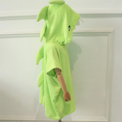 100% cotton Terry Cloth Surf Poncho Hooded Towel For Children