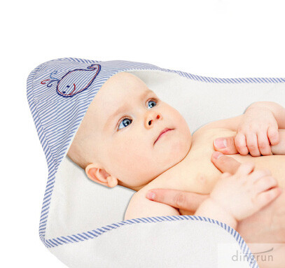 100％棉婴儿连帽浴巾