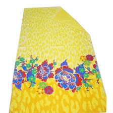 China 100% cotton bright color two-side printed beach towel manufacturer