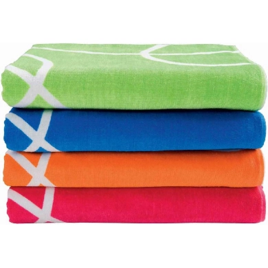 100% cotton,reactive velour two side printed beach towel