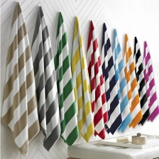 China 100 cotton stripe printed beach towel manufacturer