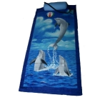 China Reactive printing beach towel with pillow manufacturer