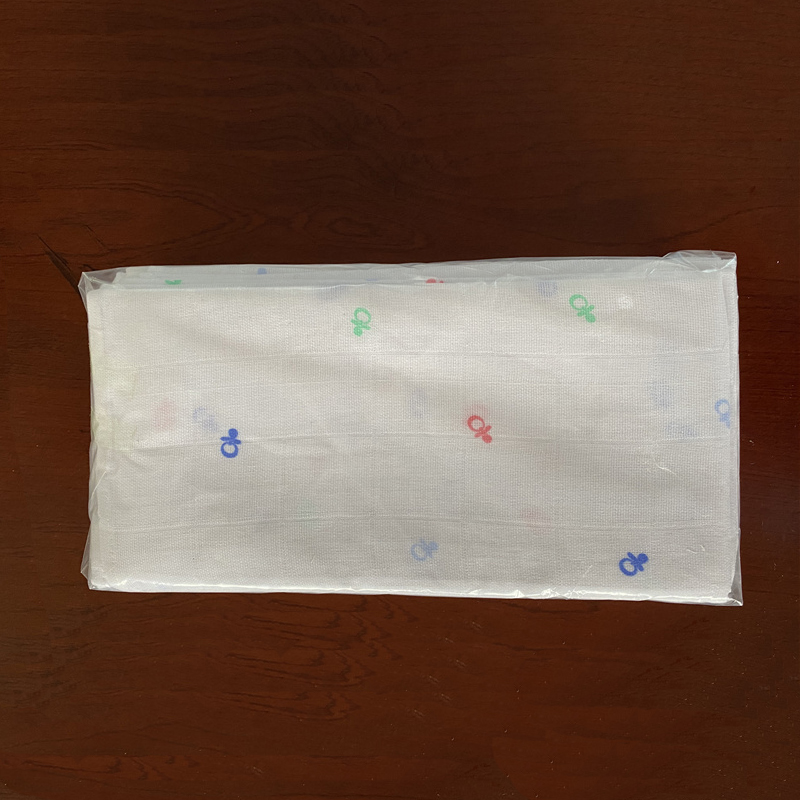 Pannolino per bambini in tessuto garza stampato in cotone 100%