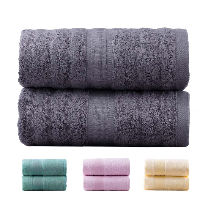 Serviettes de bain en bambou Ensemble de serviettes de bain de luxe pour salle de bain