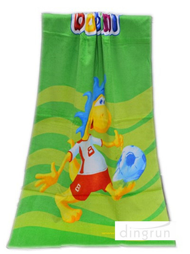 Мультфильм Дизайн Пользовательские печатных пляжное полотенце для малышей