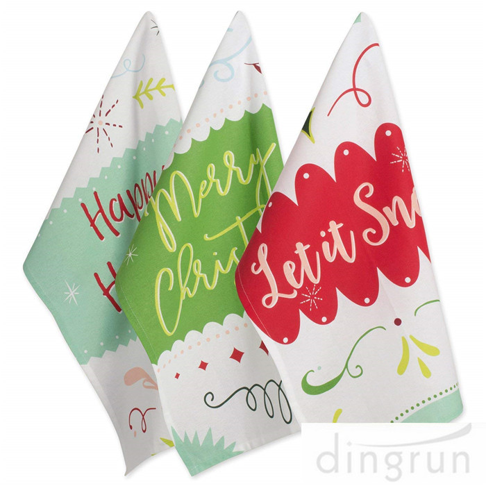 Toalhas de mão de toalhas de cozinha de toalhas do prato do feriado do Natal para o presente home