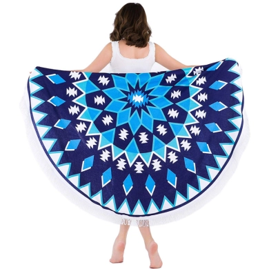 Colourful Round Beach Towel Beach Blanket Microfiber Towels Yoga Mat