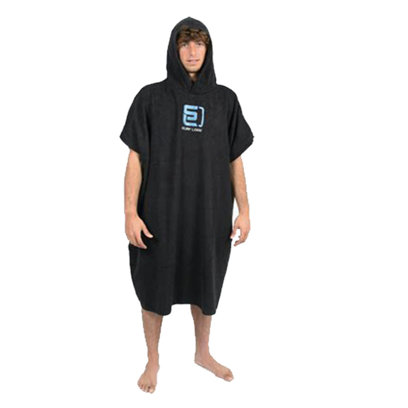 Asciugamano poncho da surf adulto personalizzato in cotone 100% con cappuccio con logo
