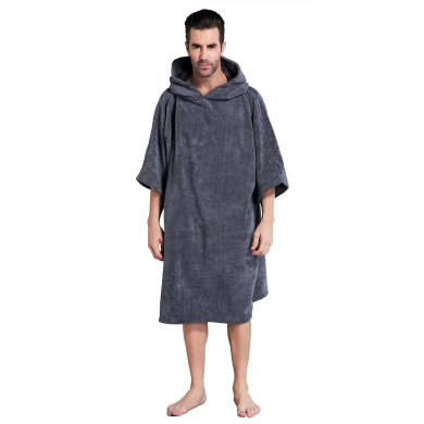 自定义徽标超级吸收变化毛巾浴袍冲浪雨披毛巾
