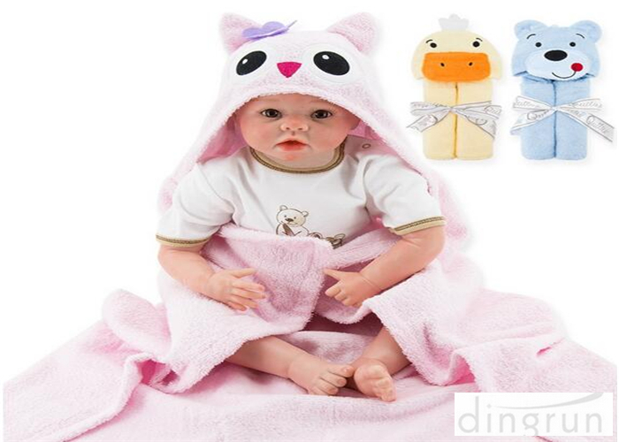 Custom Printing Cartoon Kids Animal Shape Baby Hooded Towel