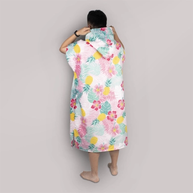 Customized Design Adult Surf Poncho Towel Digital Print Adult Hooded Beach Towel