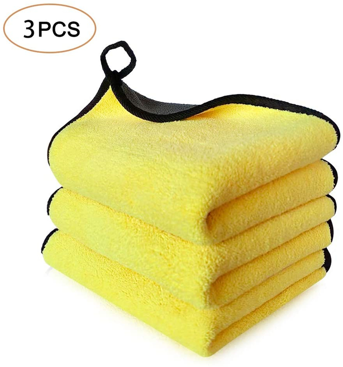 Toalhas de microfibra extra grossas Toalha de limpeza Toalha de secagem Toalhas de lavagem de carro