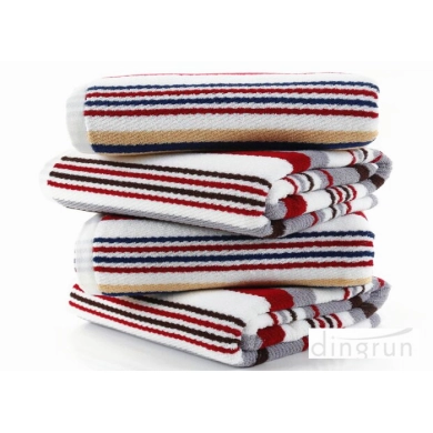 Jacquard,AZO Free Soft Touch Striped Terry Customized Cotton Bath Towel 60*120cm
