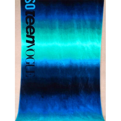 Navy Blue Beach Towel, Cotton Velour Reactive Printing Beach Towel,