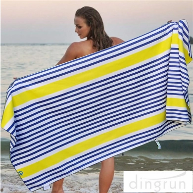 Oversized Printed Microfiber Beach Towel for Travel