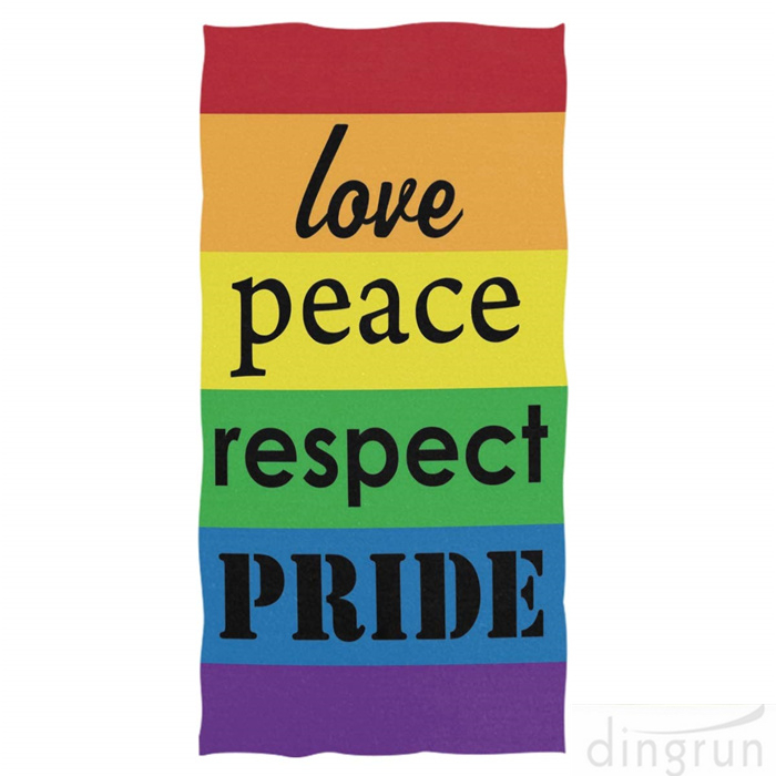 Asciugamano da bagno con supporto LGBT per lesbiche gay Rainbow Pride Beach Towel