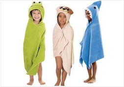100% cotton kid hooded towel