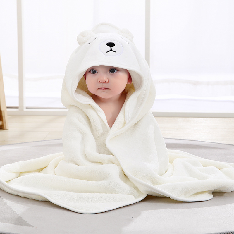 Wholesale Flannel Animal Microfiber Kids Hooded Towel Baby Bath Towel Newborn Blanket - COPY - 5bp1dv