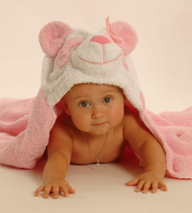 animal shaped baby hooded towel