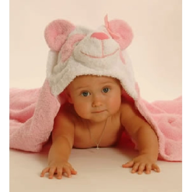 animal shaped baby hooded towel