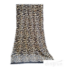 China cotton woven leopard beach towel with tassels manufacturer