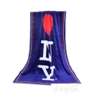 China double side velour reactive printed personalized beach towels manufacturer