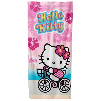 high quality reactive printing hello kitty beach towel for promotion