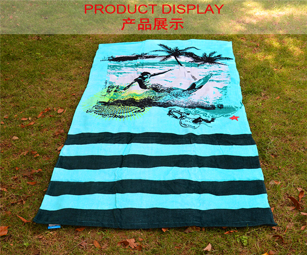高品质的条纹沙滩巾高品质超大沙滩巾袋