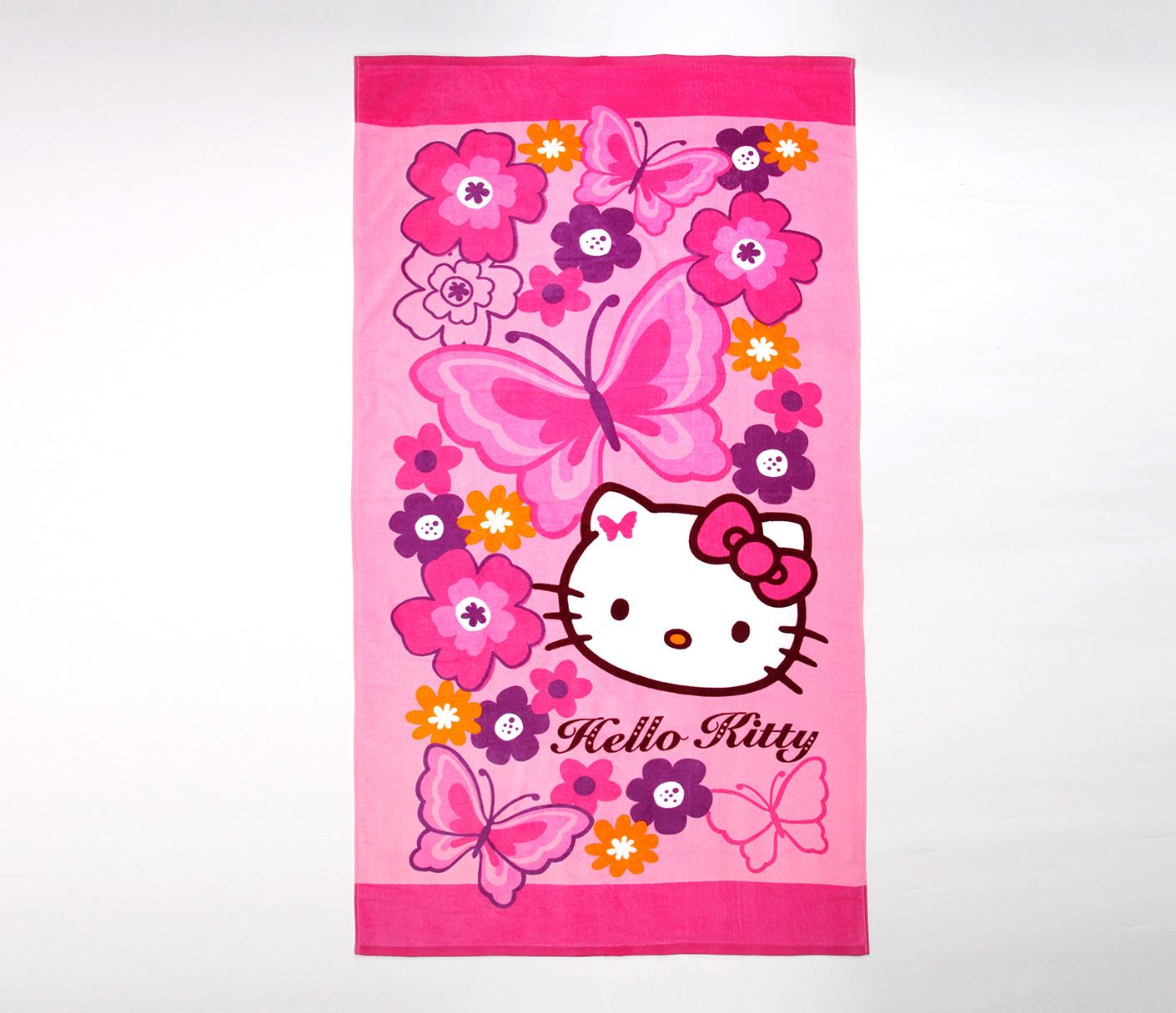 可爱的Hello Kitty的沙滩巾