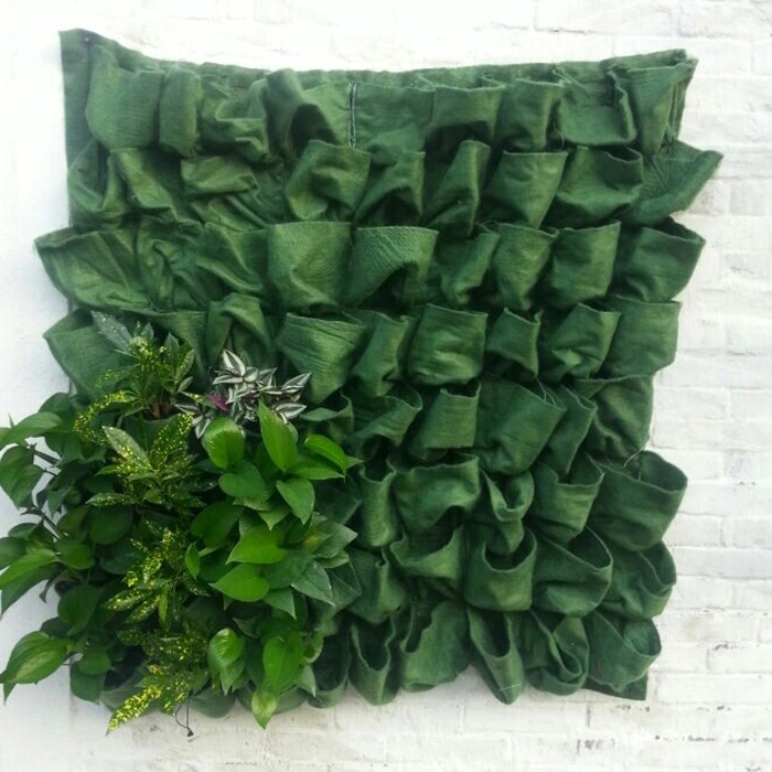 China Root Pouch Supplier Felt Vertical Wall Garden Planter Hanging Growing Bag for Flowers