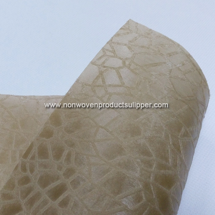 China Supplier Light Brown Leaf Embossing GT-LELIBR01 PP Spunbonded Non Woven For Home Decor
