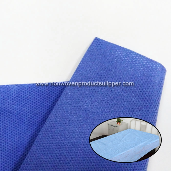 HB8 Hydrophobic Blue Disposable SMS Non Woven Bed Top Sheet