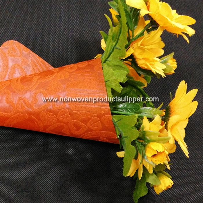 Heart-shaped Embossing GTRX-HSOR01 Polypropylene Spunbonded Non Woven Decorative Cloth For Floral Sheets