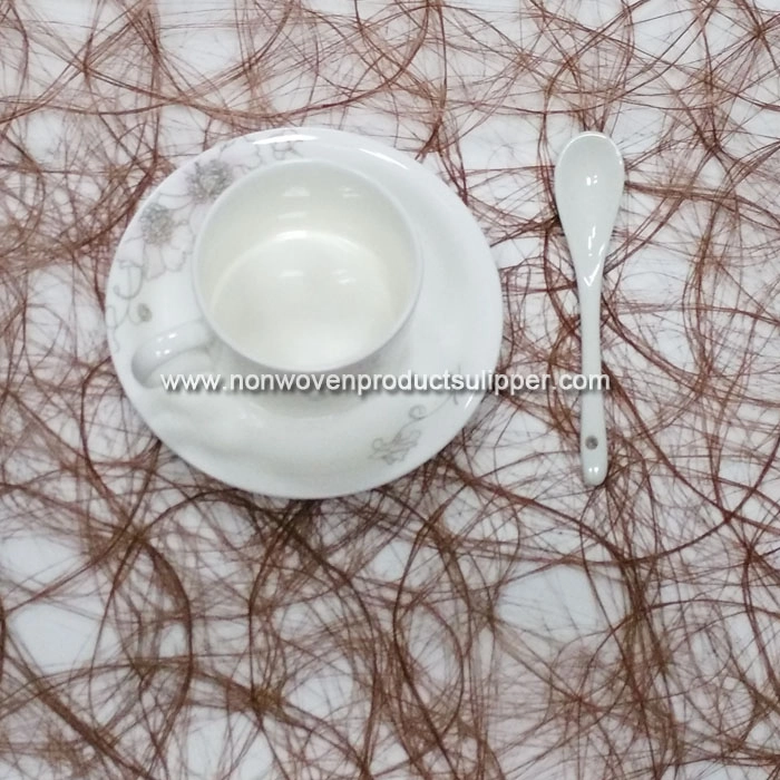 GTDL1001-E Brown Color Floss Non Woven Fabric Wholesale Non Woven Roll For Wall Decoration