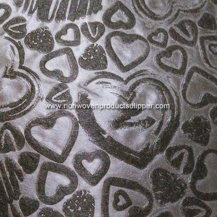Black Color Heart-shaped Embossing GT-HSBLACK PP Spunbonded Non Woven For Decoration Paper