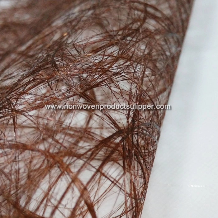 GTDL1001-E Brown Color Floss Non Woven Fabric Wholesale Non Woven Roll For Wall Decoration