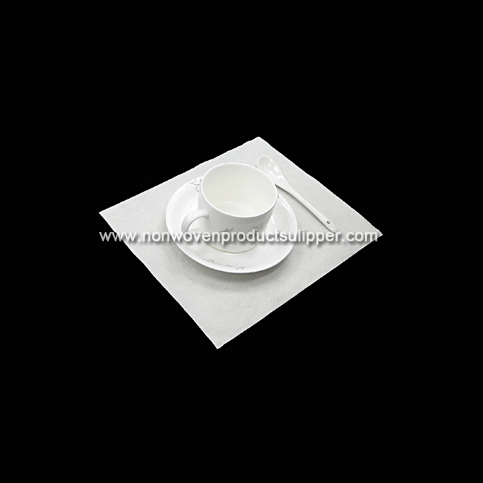 GT-WH01 Hotel Wedding Napkins White Decoration Non Woven Fabric Dining Table Napkin Wholesale