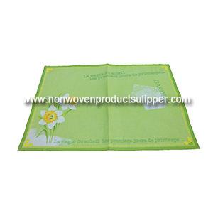 GT-PR01 Wholesale 40x40 Printing Colorful Soft 100% Non Woven Fabric Dining Napkin