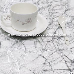 GTDL1001-B Silver Color Floss Non Woven Fabric For Dinner Coffee Table Plate Mat