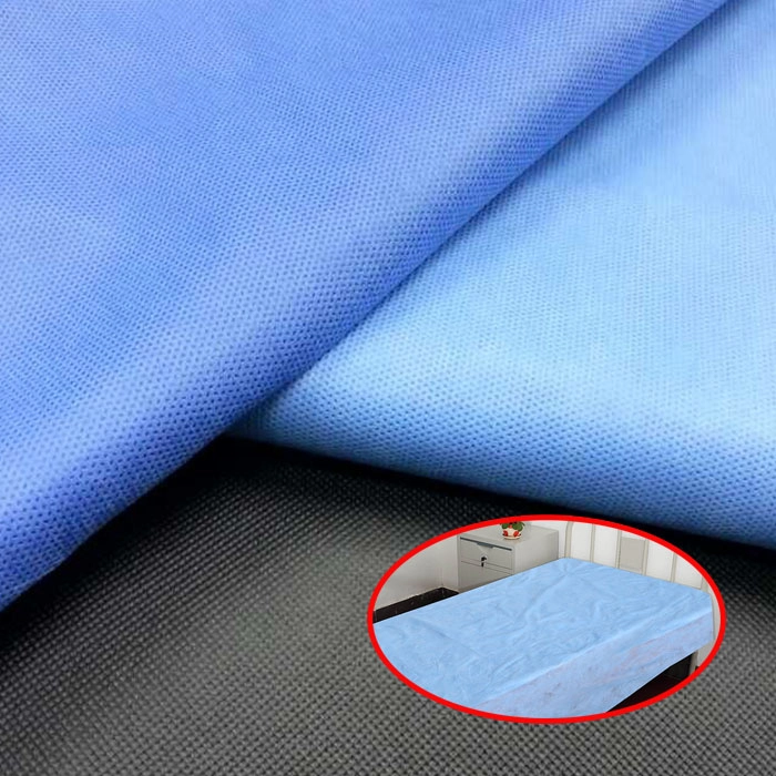 中国 酒店使用定制的平面一次性无纺布床单，医疗床单卷批发，一次性床上用品销售 制造商