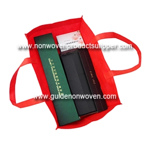 Китай Увеличенный размер Китай Красный цвет PP Нетканый подарок Экологически чистая сумка производителя