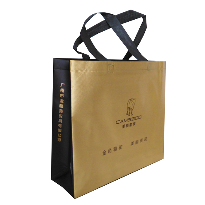 China Logo Printed Non Woven Handle Shopping Bag Hersteller