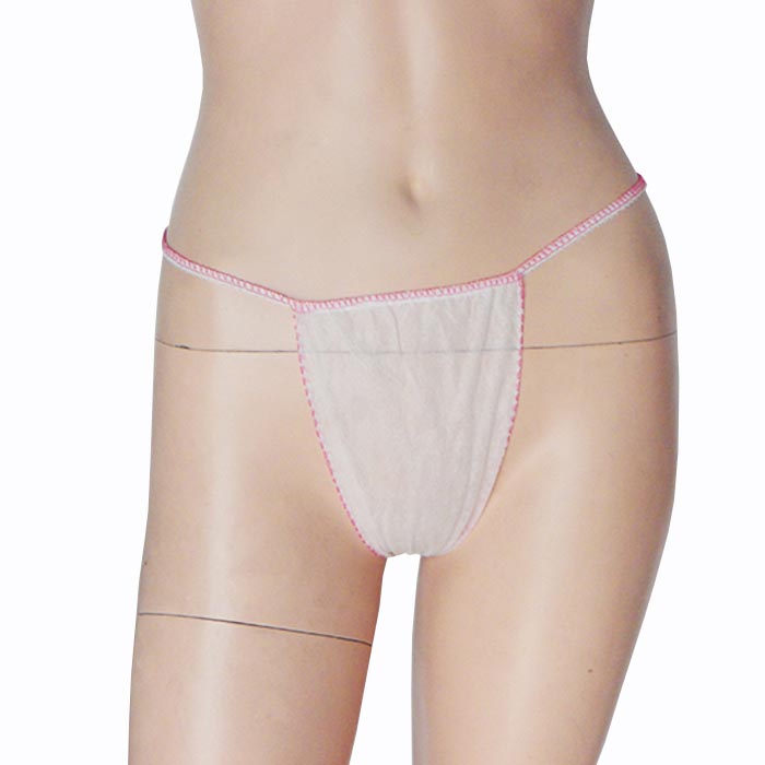 中国 Non Woven Women Disposable Bikini Panties G-string Sexy T-back Underwear For Spray Tanning Manufacturer 制造商