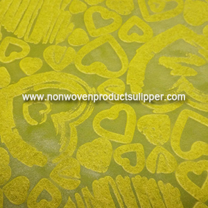 Yellow Heart-shaped Embossing GT-HSTE01 PP Spunbonded Non Woven Gift Packaging Materials On Sales