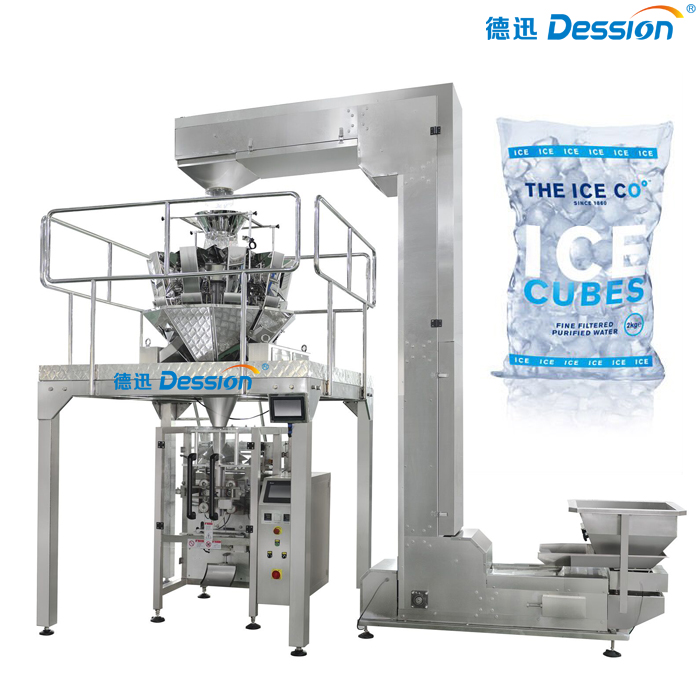 1.5kg to 3kgs Ice Cube Packing Machine Price with 10 heads weighing