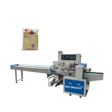 Automatic Horizontal Burger Bread Biscuits Pillow Packing Machine For Food Filling Packaging Sealing